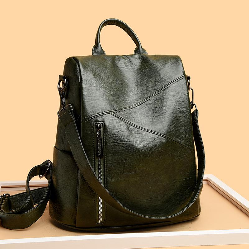 Women's 2025 Fashion Anti-theft Waterproof Leather Backpack - Versatile, Large Capacity for Travel