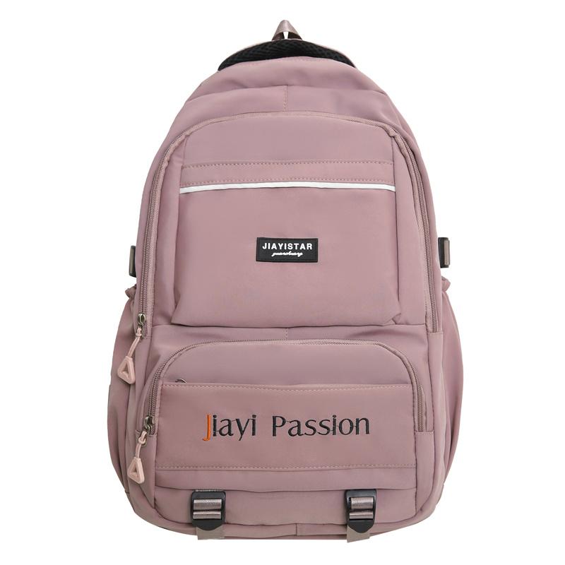Students Schoolbag Women's Senior High School Backpack Letter Print Large Capacity Backpack