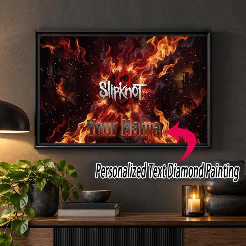 Slipknot Custom Name Text 5D Diamond Painting Kit DIY Full Drill Diamond Art Decoration