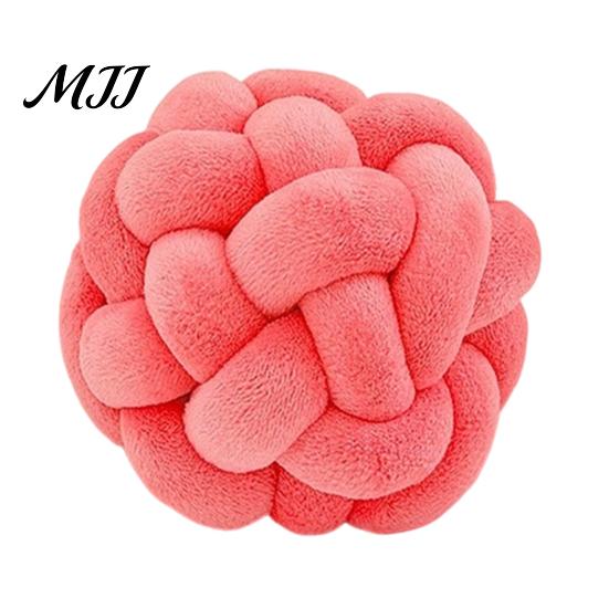 Stylish Creative Throw Pillow Knot Ball Pillow, Round Ball, Soft Knotted Cozy Support for Reading Decorative Cushion Sofa Couch, Modern Bedroom Living