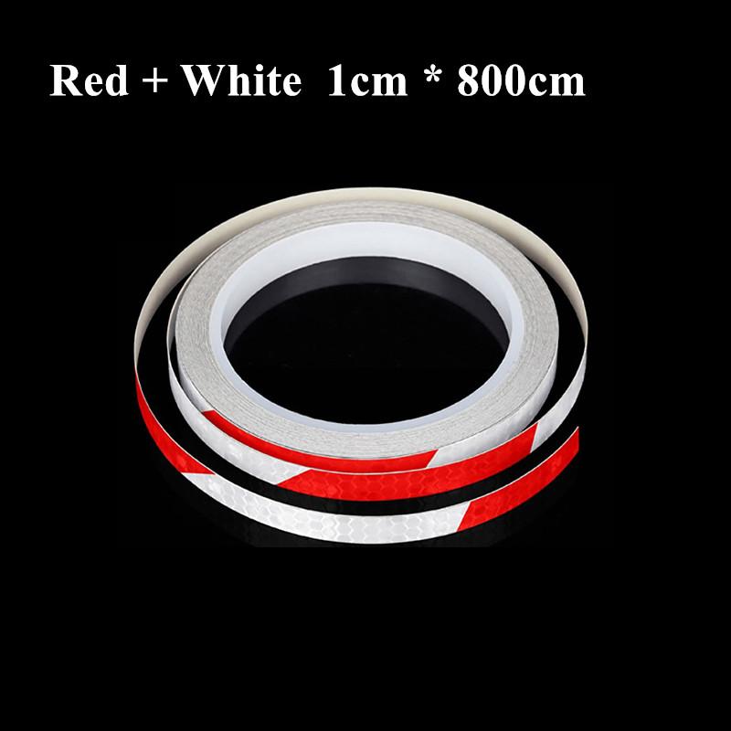 800cm Car Reflective Stickers Motorcycle Bicycle Reflector Safety Warning Rim Decal Tape Car Accessories 7 Colors Car Decoration