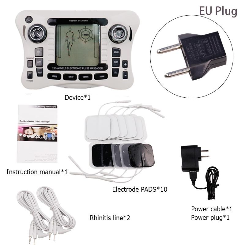 Durable And Safe Electronic Pulse Massager Tens Ems Machine Massager Electrical Nerve Muscle Stimulator Acupuncture Fat Burner Pain Relief
