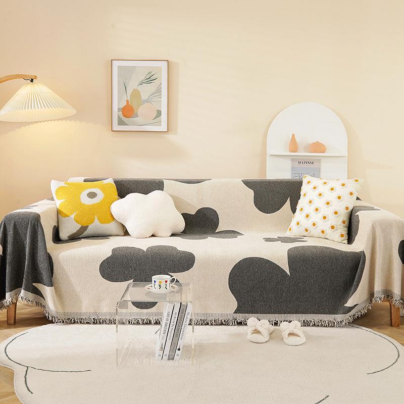 Geometry Chenille Sofa Cover Cloth Sofa Blanket Cover Full Cover Universal Couch Towel Cover Dust Proof Sofa Cushion Cover