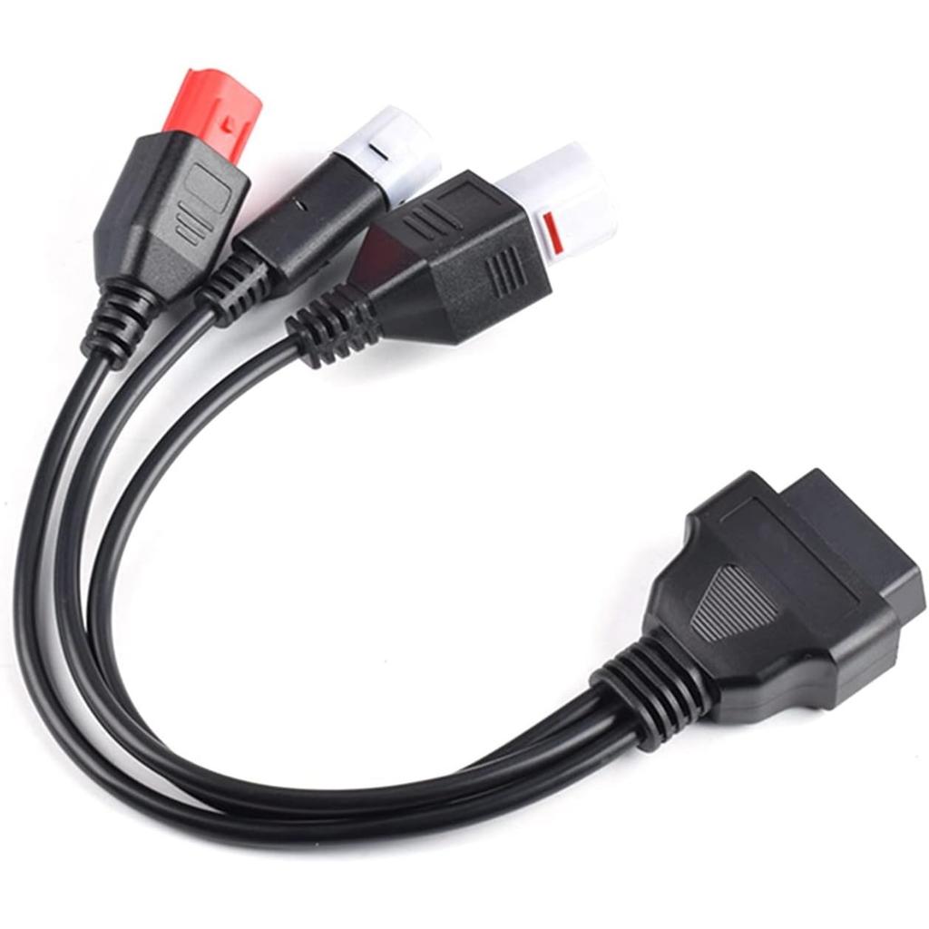 3 Pin + 4 Pin + 6 Pin Motorcycle OBD Diagnostic Cable 4 Pin Cable 3 Pin OBD2 6 Pin 3 In 1 Male Adapter Cable Motorcycle Diagnostic Cable