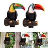 Modelo de Tucano Decoração de Jardim Pátio Externo Terraço Pendurar em Árvore Artesanato Brinquedos
