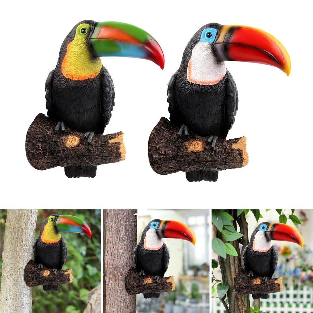 Modelo de Tucano Decoração de Jardim Pátio Externo Terraço Pendurar em Árvore Artesanato Brinquedos