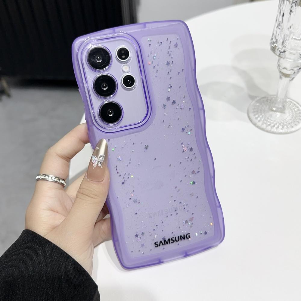 Star Sky Glitter Sequin Clear Silicone Phone Case Samsung Galaxy S25 S23 Ultra S24 S22 Plus S23 FE A55 A35 A25 A15 Soft Cover
