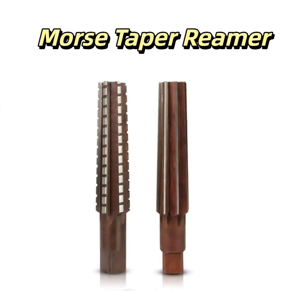 

2PCS/Set MT0/MT1/MT2/MT3/MT4 Hand Reamers Set Steel Fine/Rough-Edge Handheld Tapered Reamer Tool Durable Chamfer Brown-MT0