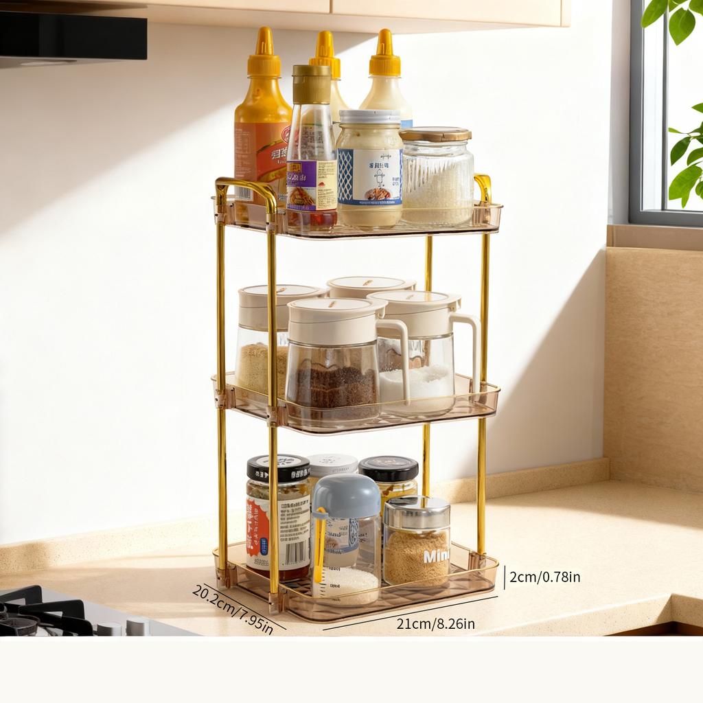  2/3 Tiers Kitchen Countertop Organizer Plastic Storage Rack Large Capacity Drying Cup Holder Tea Coffee Mug Shelf