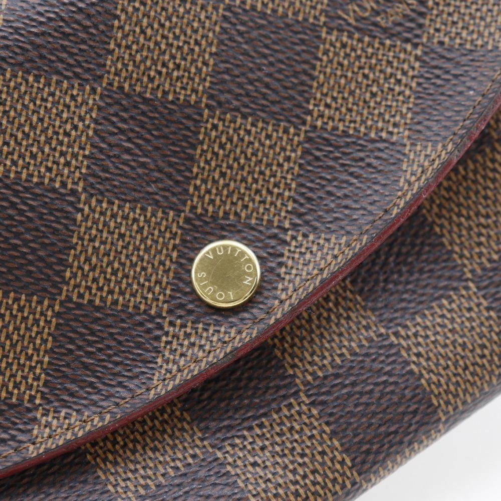 LOUIS VUITTON Portefeiulle Kaisa Purse N61221 Slys Brown Damier canvas Women Used