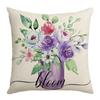 New Lavender Pillow Purple Spring and Summer Print Car Pillow Bedside Cushion Linen Pillow