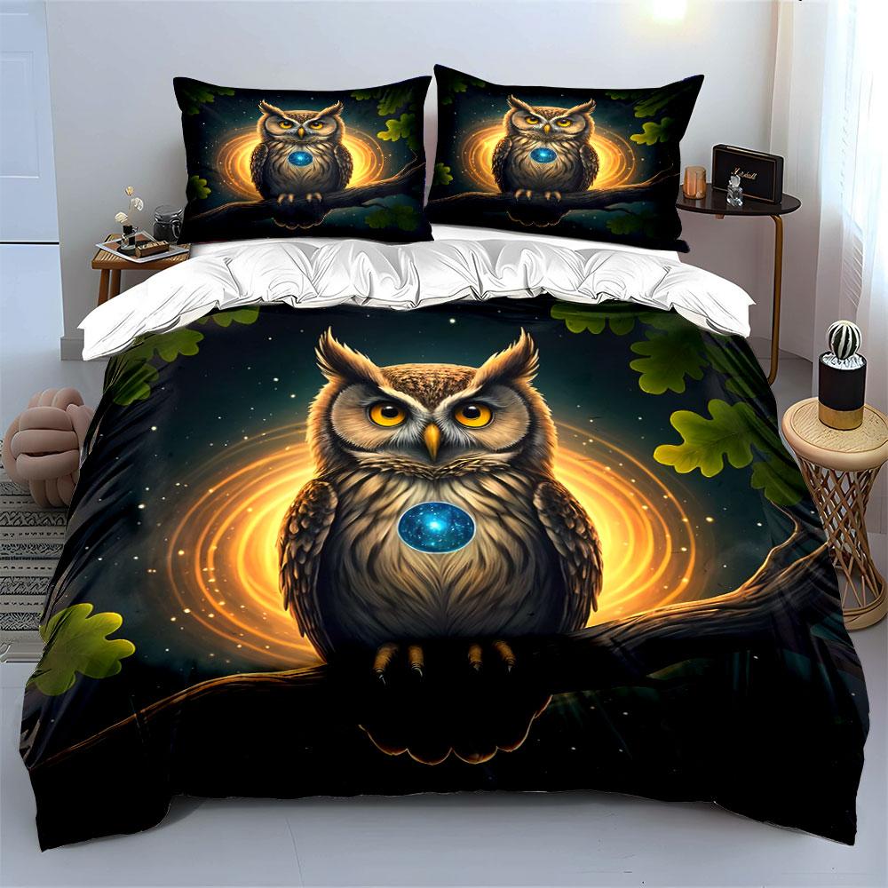 Mystical Cosmic Owl. Bedding Sets Duvet Covers Pillowcases(1* Duvet Cover 2* Pillowcases Without Duvet Insert)