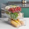 Practical Refrigerator Organizers Sealed Drawer Food Container with Lid Transparent Freezer Storage Box Kitchen Supplies