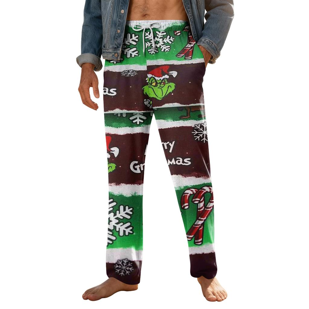 Men's Home Soft Pajama Pants Drawstring With Pockets Casual Sports Pants