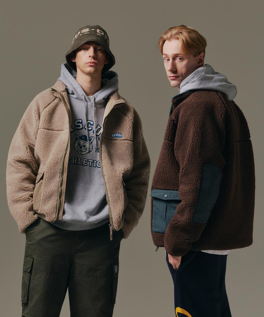 Discus Athletic [3Colors] Logo Sherpa Jacket
