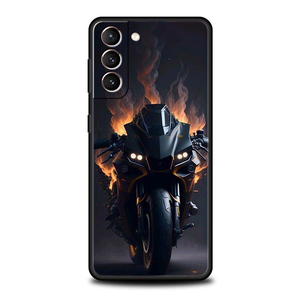 Moto Cross Motorcycle Sports Phone Case For Samsung Galaxy S24 S23 S22 S20 Ultra S21 FE 5G S10 S9 Plus S10E S8 Soft Cover