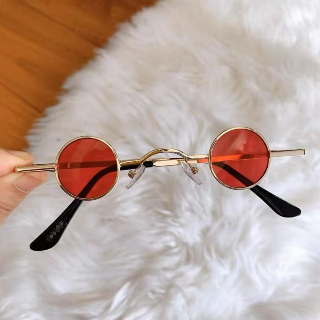 New Punk Round Retro Sunglasses for Men and Women Small Frame Hip Hop Style Ins Fashion