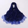 Eyelash Lace Chiffon Scarf With Beads For African Women