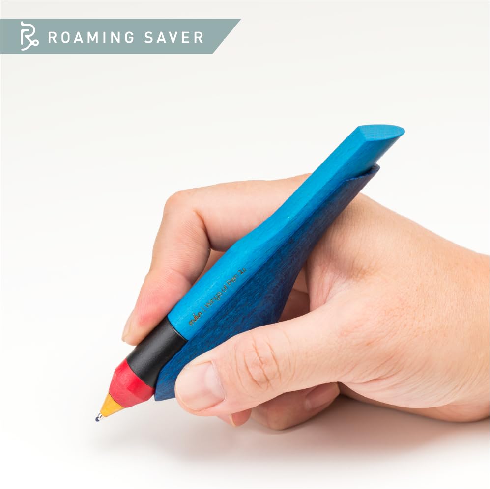 Wings of Pen Yamamusume Desk Tweeting Wooden Ballpoint Bird Desk Pen Office Desk Writing Instrument Pen, Pen, Design, Stand,