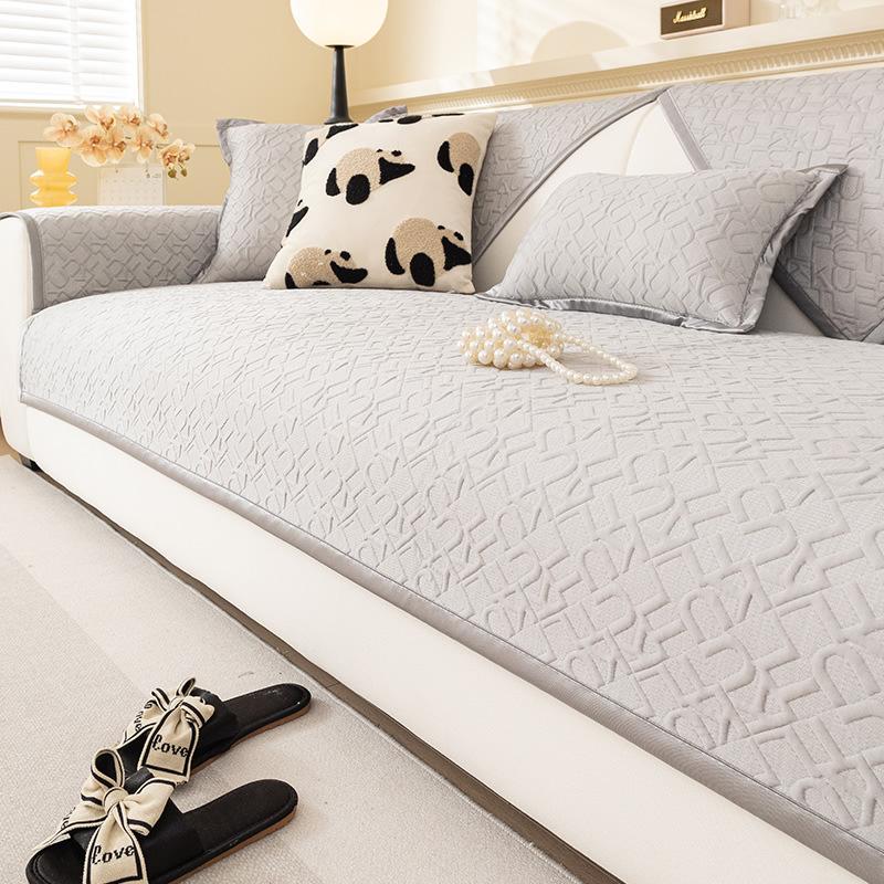 Cream Wind Sofa Cushion, Universal Air Yarn For All Seasons, Non-Slip And Anti-Cat Scratching, Simple Solid Color Sofa Backrest Towel Cover Cloth Pad