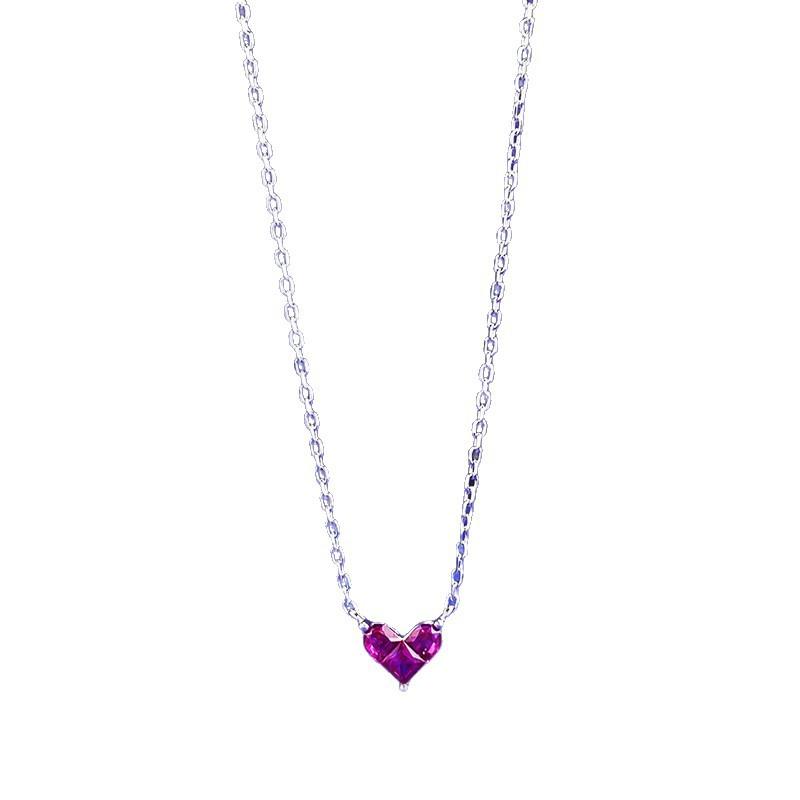 Jewelry Mini Peach Heart Necklace Clavicle Chain Temperament Light Luxury High Sense