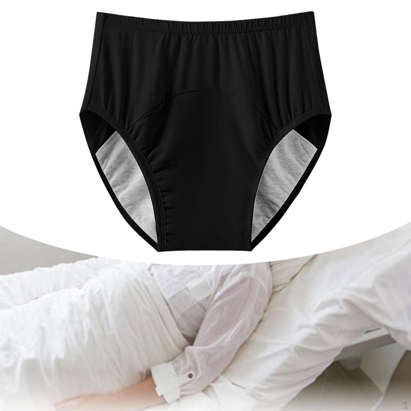 

Взрослый тканевый подгузник дышащее нижнее белье для недержания эластичная талия непромокаемые трусы для женщин Black XXL