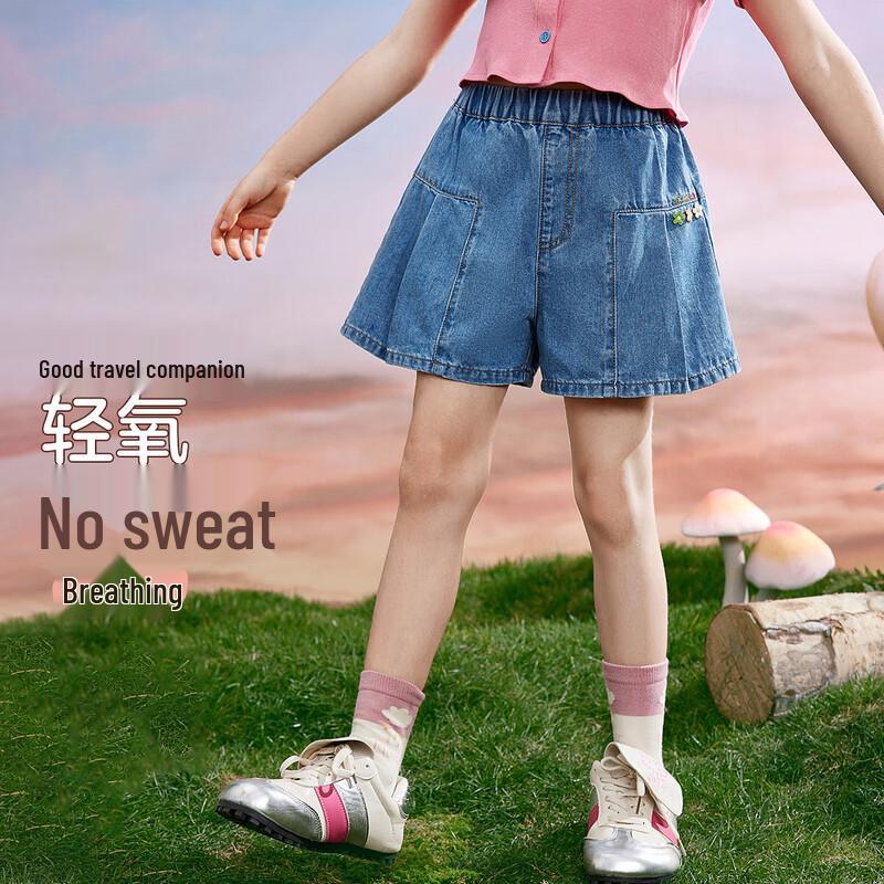 ASK JUNIOR Girl s Embroidered Denim Shorts 170