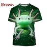 Kinder T-Shirt 3D Axolotl Tierprint Rundhals Kurzarm T-Shirts Für Draußen Täglich Lässig Kinder Sommer Outfit