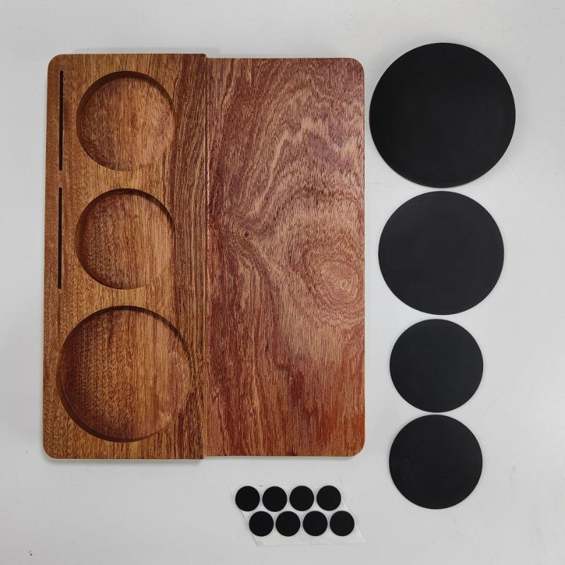 51/54/58mm Universal Coffee Tamper Mat Station Stand Portafilter Holder Support Base Rack Wood Coffee Handle Storage Tools