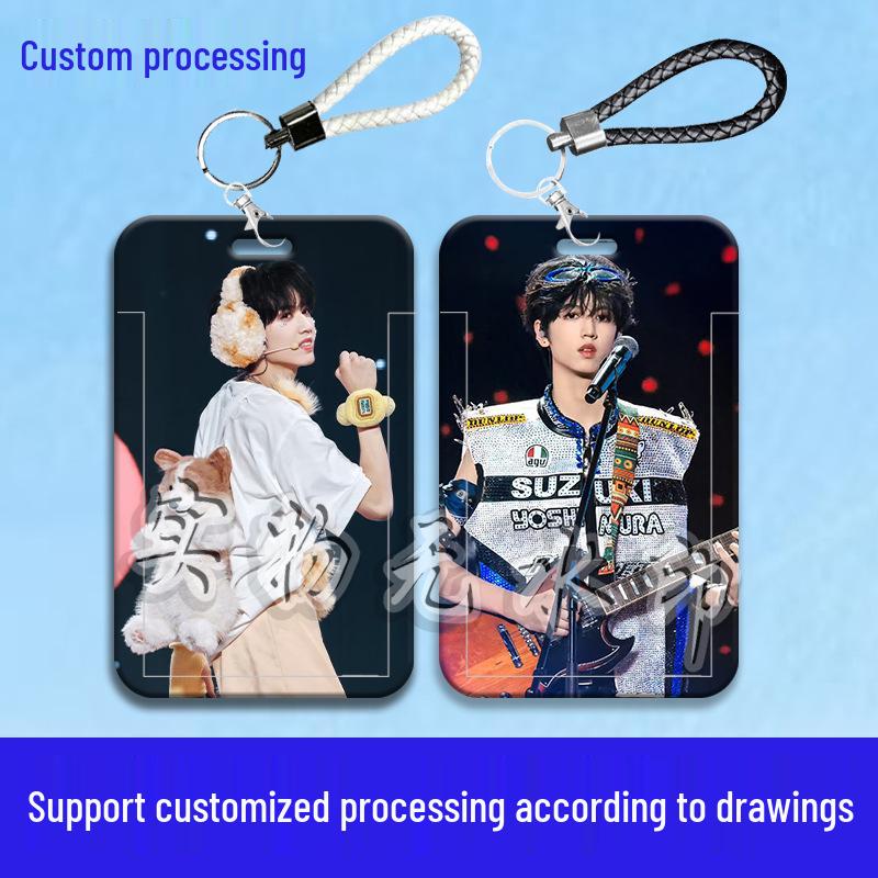 Zhang Guiyuan Student Sliding Card Holder - Handsome Sleeve for Campus, Transportation, or ID Cards