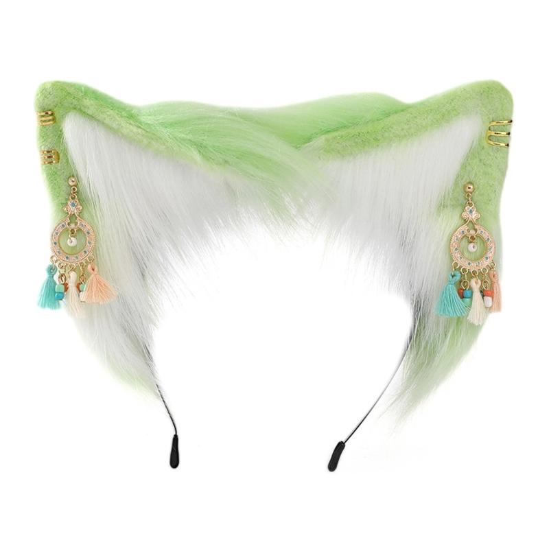 Sexy Foxes Bunny Ear Headband Lolita Cosplay Beast Ears Hair Hoop Anime Cosplay Props Furry Masquerade Party Costume Hairband