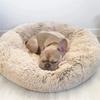 40-90cm Round Pet Bed For Large Dog Bed Super Soft Cat Carpet Bed Long Plush Dog House For Medium Dog House Winter Warm Sleeping