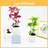 Simulated Multi Color Leaves Potted Artificial Fake Plant For Home Office Decor