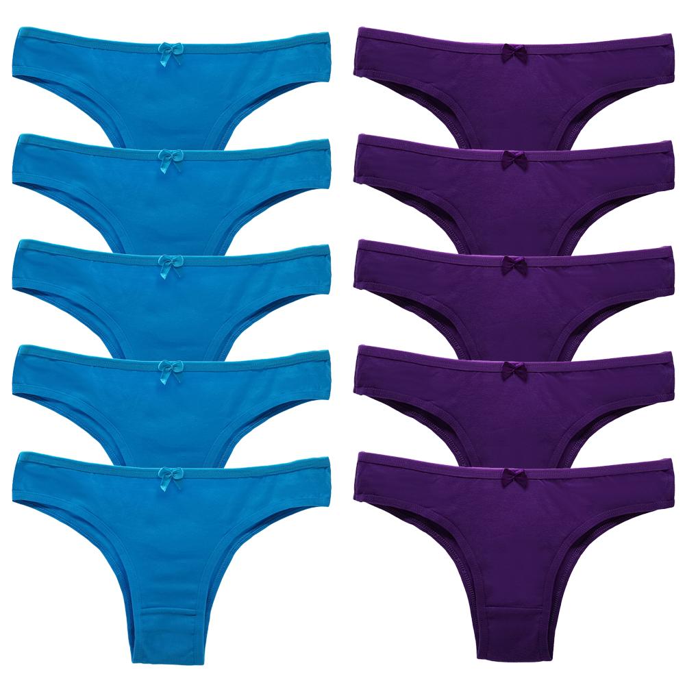 Panties for Woman Cotton Sexy Underwear Ladies Bikini Girls Briefs Soft Knickers Low Waist Intimates Lingerie  10Pcs/set