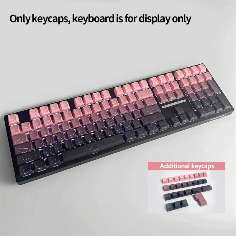 Xiaomi 2026 Line Gradient Side Shine Through Keycaps Cherry Profile PBT Custom Keycaps for 60% 65% 75% 96% 98% 100% Mechanical Keyboard