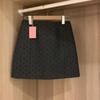 Korean Retro Polka Dot Plus Size Woolen A-line Skirt - High Waist, Slimming, Autumn/Winter.