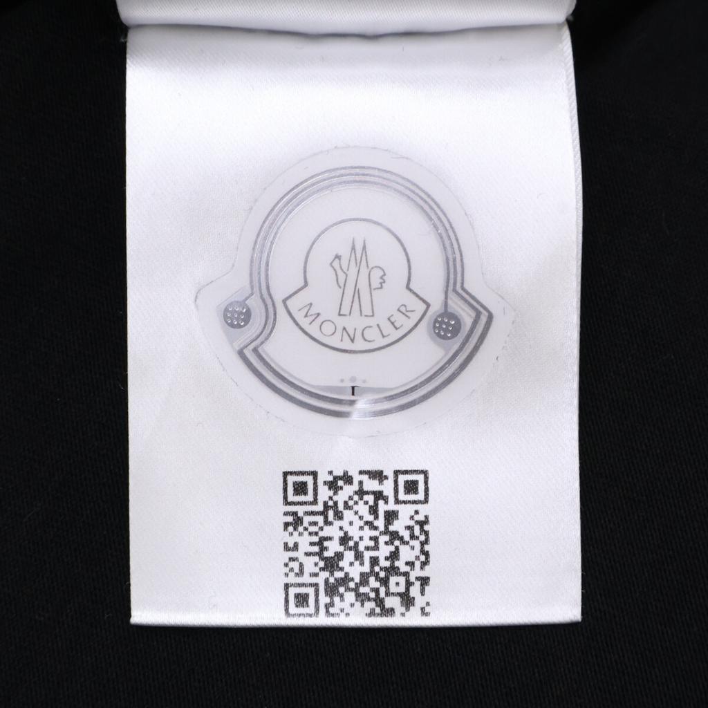 MONCLER Black MAGLIA T-SHIRT Logo Short Sleeve T-Shirt tops XL blackUsed