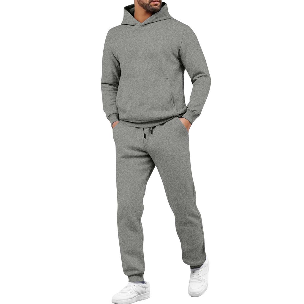 Men's Two-piece Hoodie Sweatshirt And Jogging Pants Tracksuit