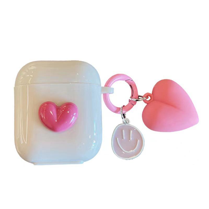 Airpods Pro Third Generation Protective Case Is Suitable For Airpods Second Generation Earphone Cover Simple Girl Love Silicone