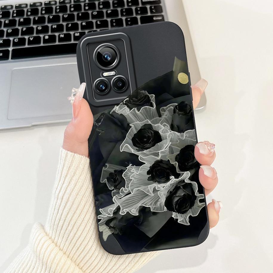 For Realme GT Neo 3 5G Case New Fashion Flower Shockproof Silicone Soft TPU Matte Cover For Realme GT Neo3 80W GTNeo3 Phone Bags