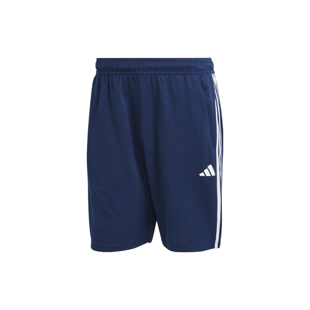 Adidas Train Essentials Solid Color Striped Logo Print Loose Straight Casual Shorts Men shorts Blue IB8246 S
