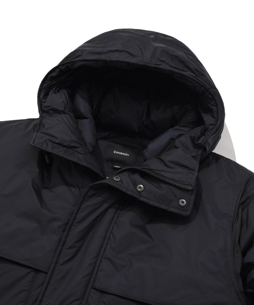 COVERNAT Two-Tone Hoodie Parka Navy