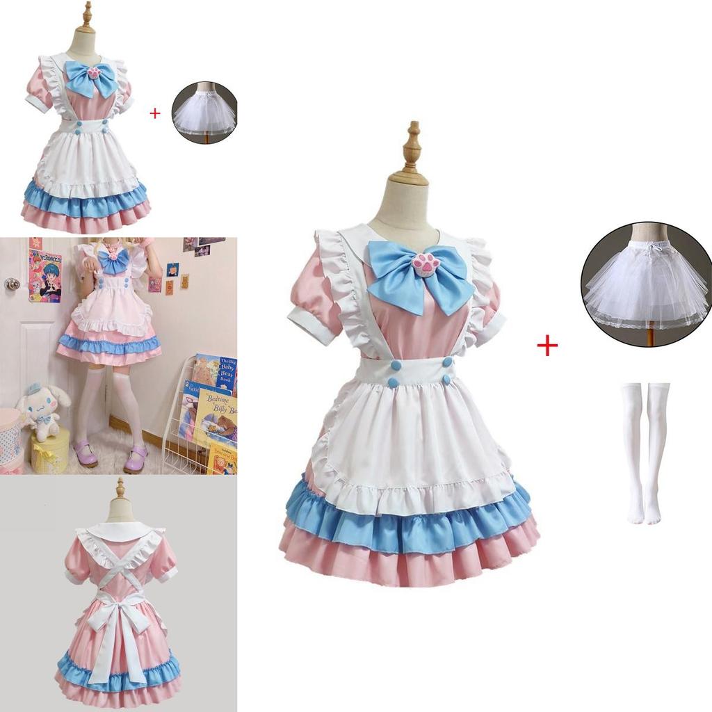 Classic And Sophisticated Lolita Dress Maid Uniform Outfit With Unique Bustle Design
