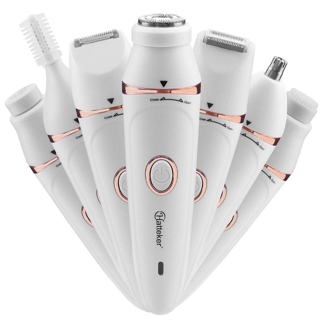 Hattekker 7 in 1 Shaver HT-590 Rechargeable Electric Lady Shaver with USB Charging