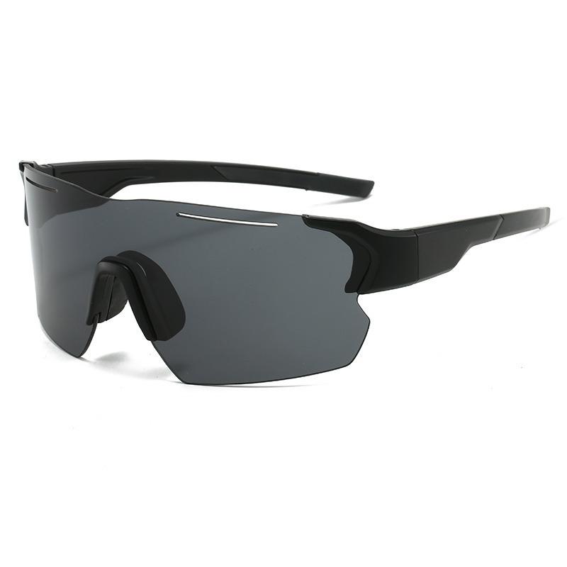 8606 Men'S And Women'S Outdoor Riding Glasses One-Piece Rimless Sports Glasses Pc Uv-Proof Sunglasses