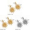 Orecchini Girasole Acciaio Inossidabile Minimalista Geometrico Gioielli Per Donna