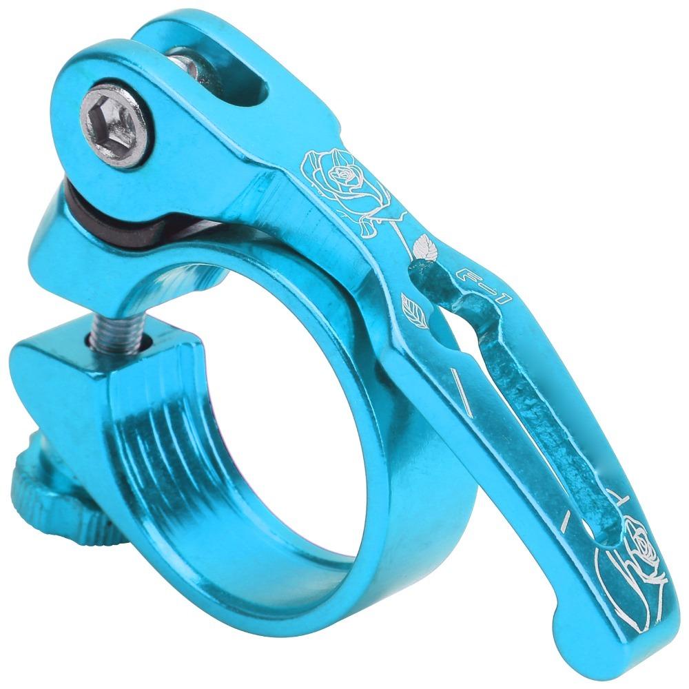 Aluminum Alloy Bike Seat Clamp 31.8mm Stable Bicycle Seatpost Clamp Lightweight Easy to Adjust Quick Release Bike Seat Clamp