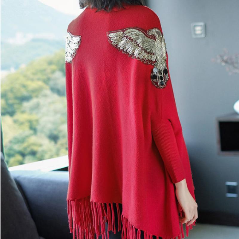 Chemisier Poncho Femme Lucky Brand - Taille L/XL, Noir Brodé, Manches Courtes, Neuf Avec étiquette
