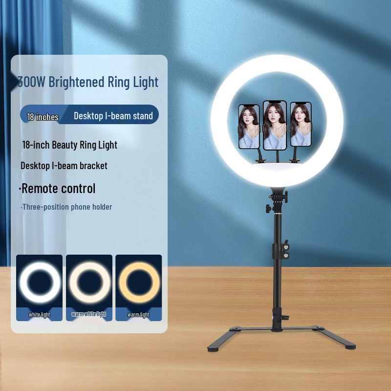 2025 Ring Light Stand for Live Streaming & Beauty Selfies - 22-inch Mobile Phone Holder for Influencers