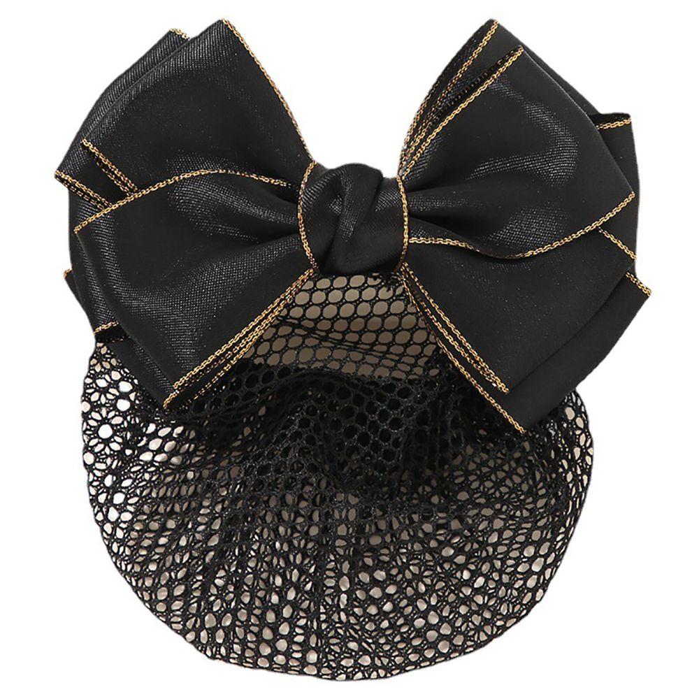 Headwear Hair Clip Hotel Female Bow Spring Clip Ponytail Clip Hairgrips Cover Net Korean Bun Snood